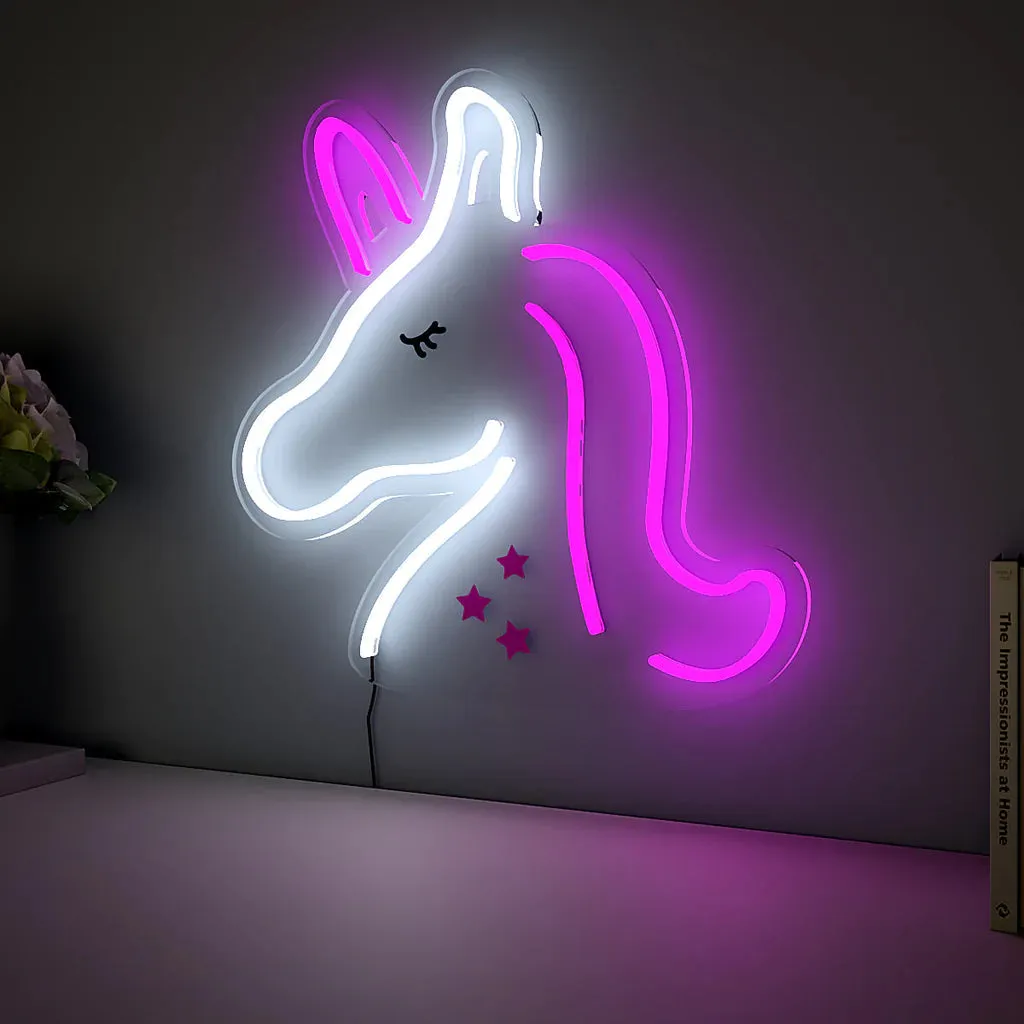 Baby Unicorn Design Neon LED Light