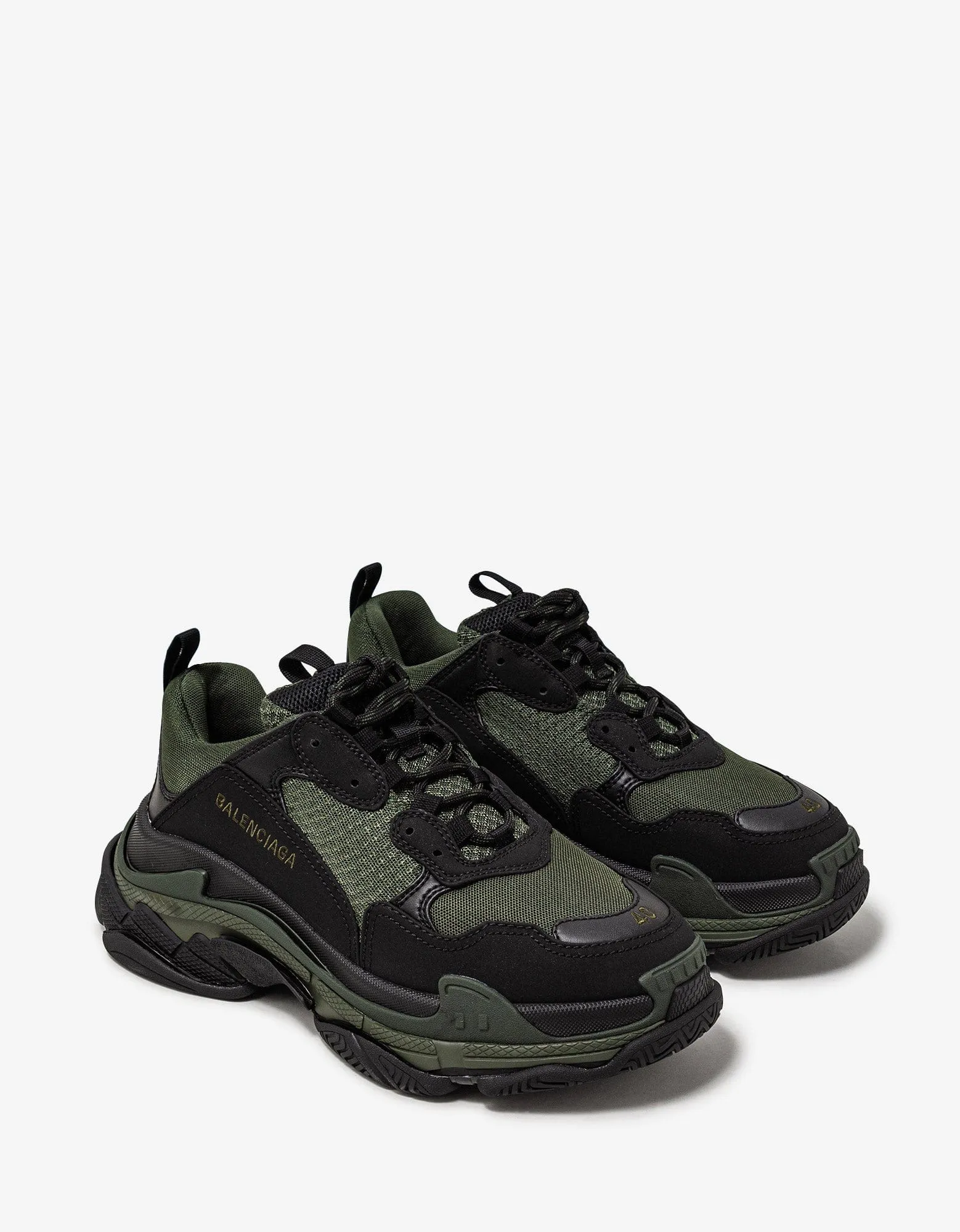 Balenciaga Triple S Dark Green & Black Trainers