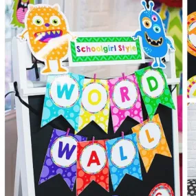 Banner Letters | Monster Mania | UPRINT | Schoolgirl Style