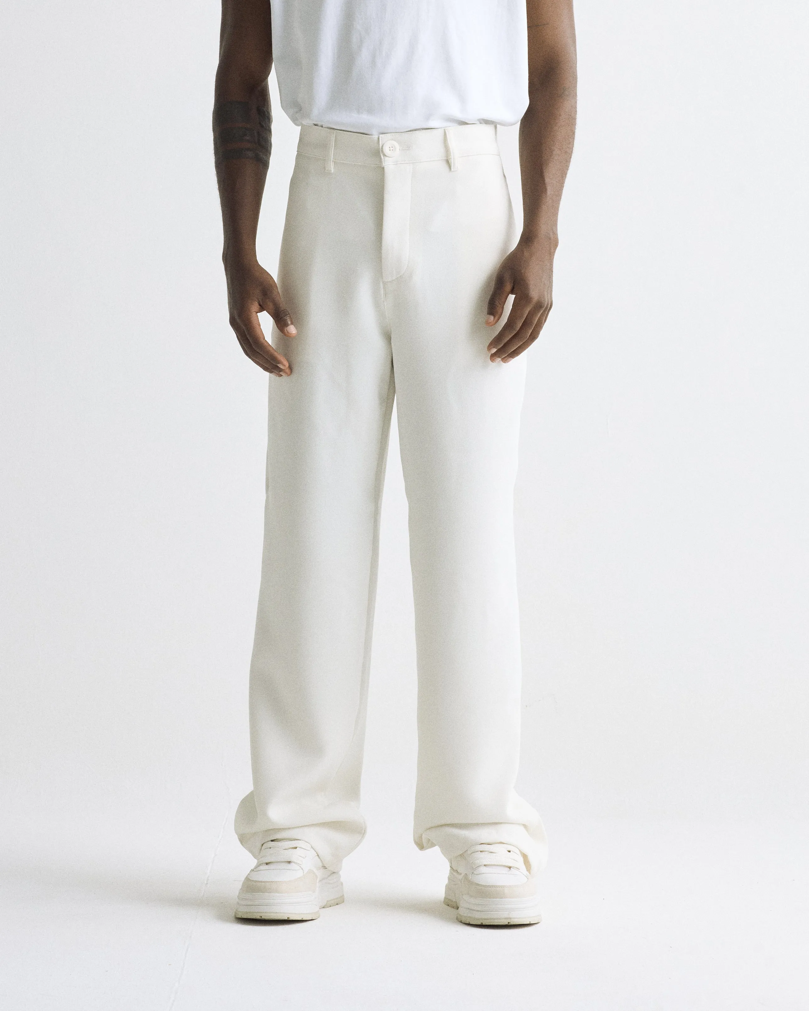 Basics Wide Trousers Cream