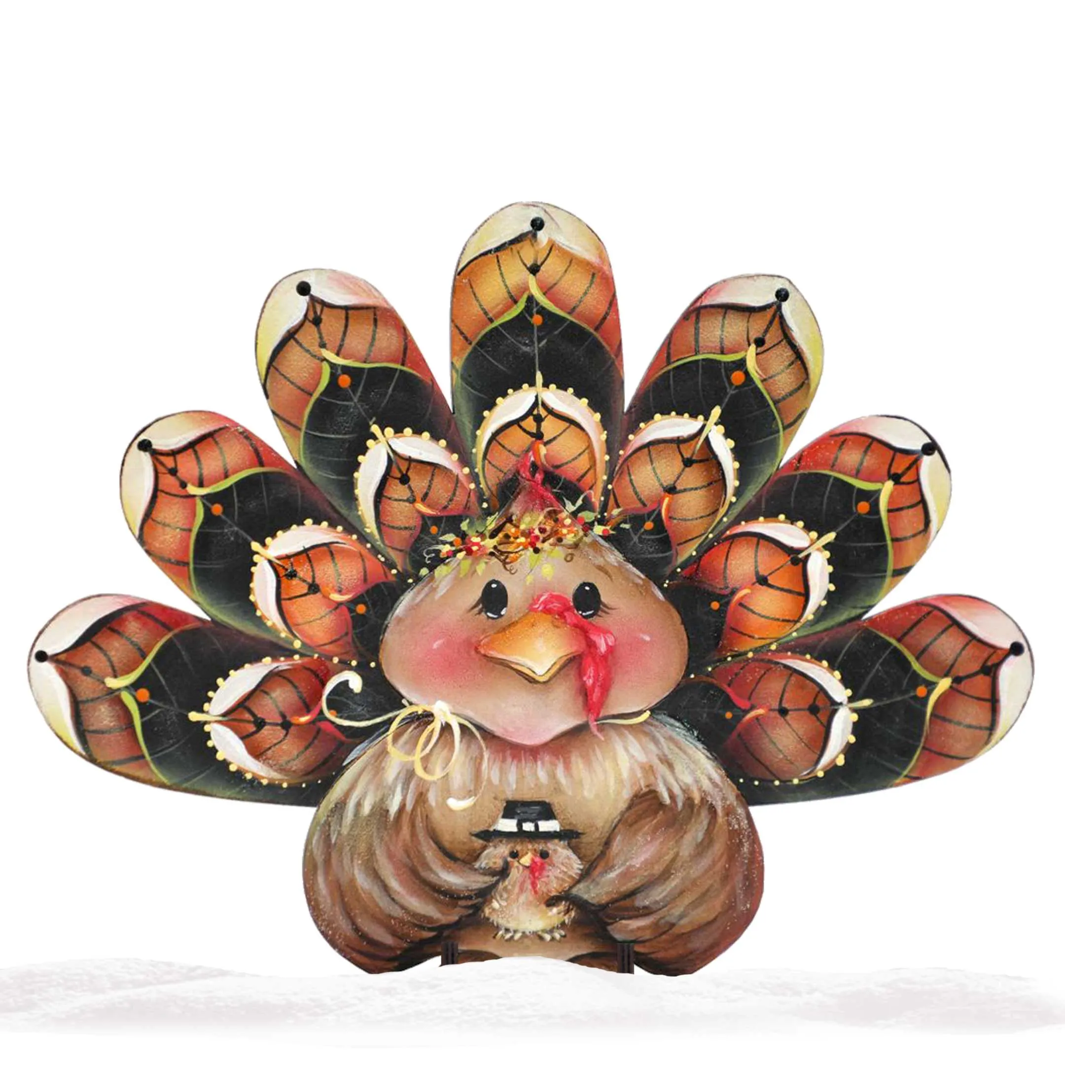 Be Thankful Turkey Sitter Halloween Outdoor Decor by J Mills-Price - Thanksgiving and Halloween Decoration - 8457702F