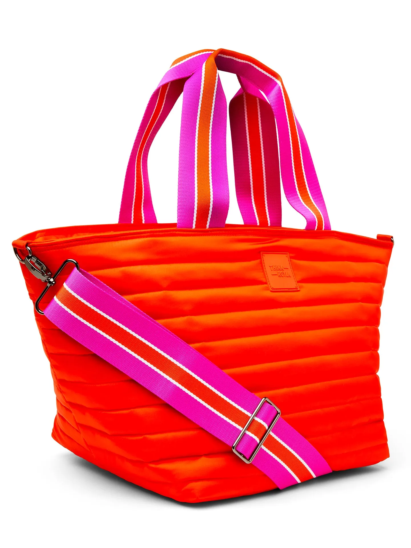 BEACH BUM COOLER (MINI) - TANGERINE/ WHITE/ FUCHSIA WEB