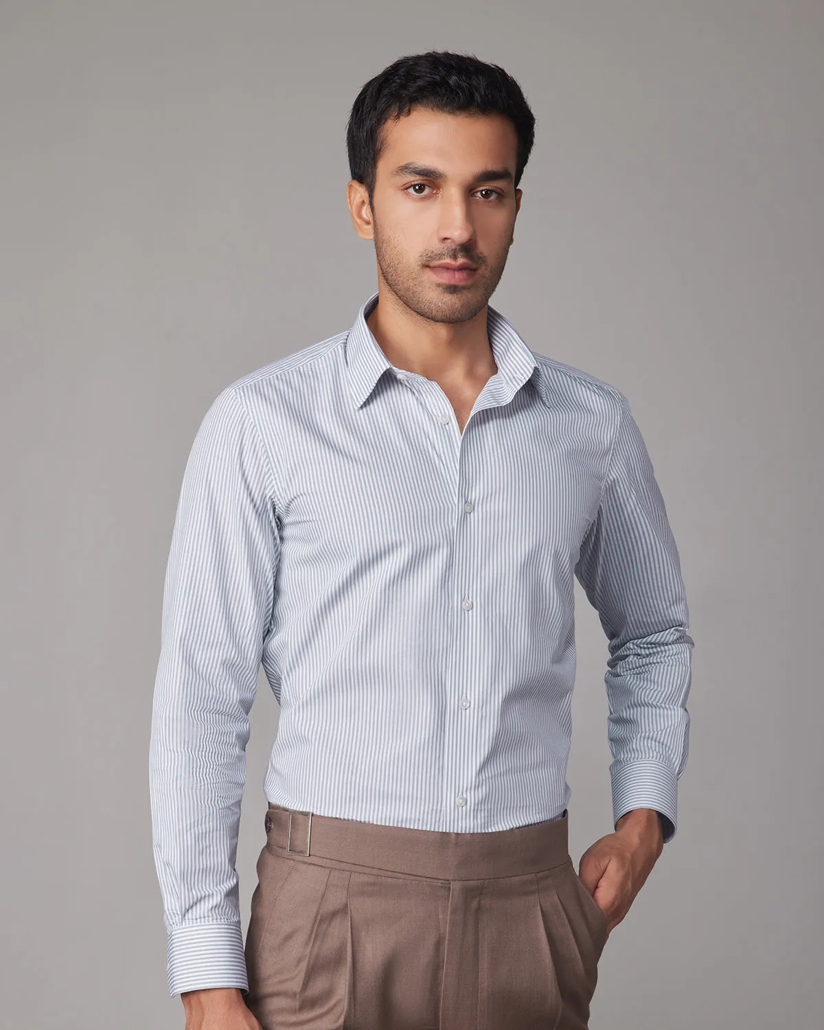 Bengal Striped Shirt - Grey