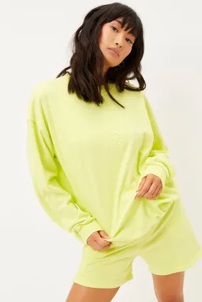 Bennie Oversized Crewneck Sweatshirt - Lemonade