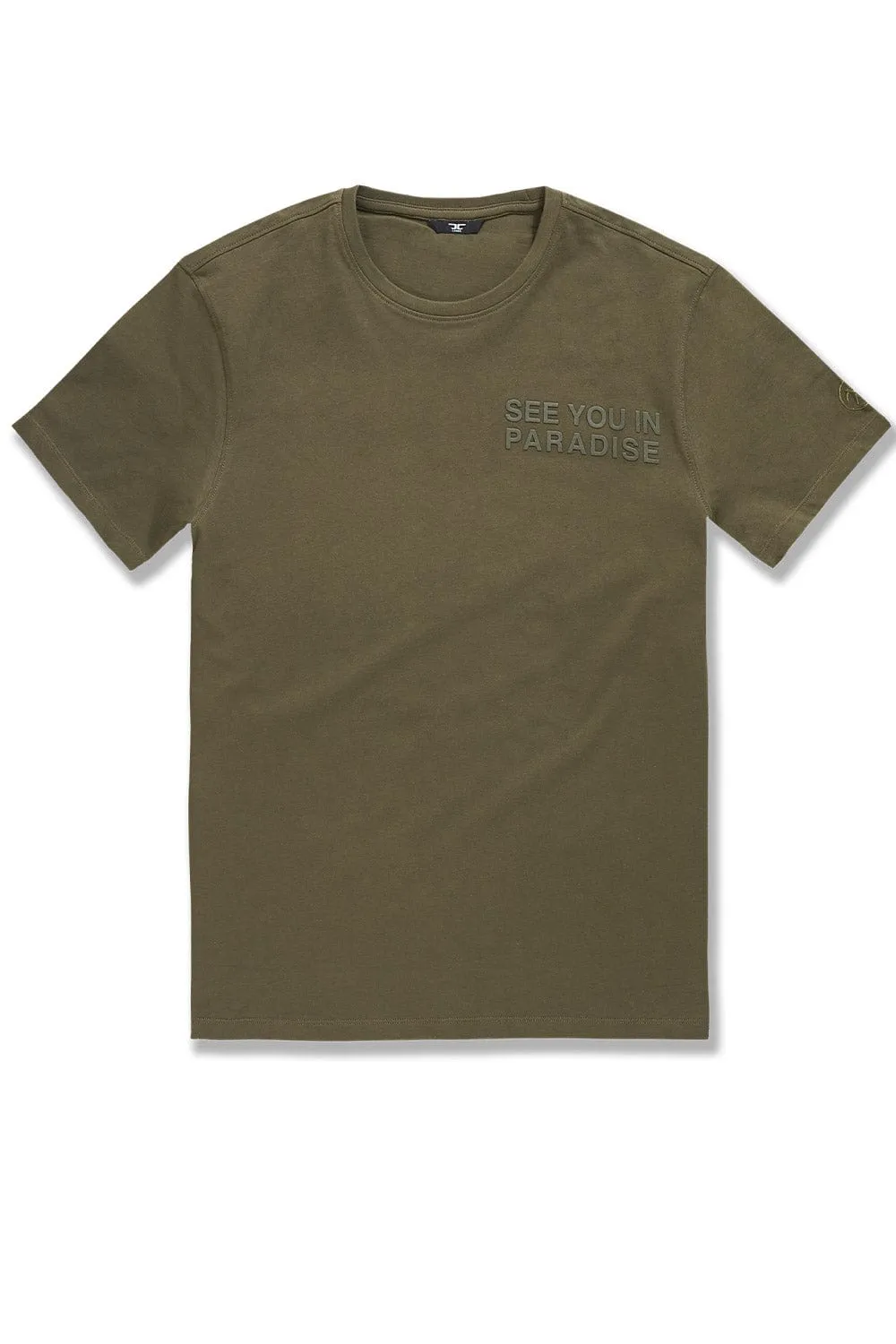 Big Men's Paradise Tonal T-Shirt (Olive)