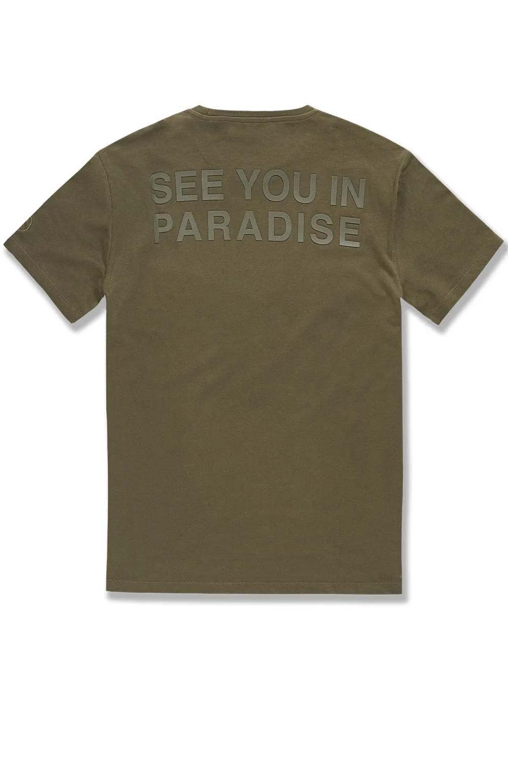 Big Men's Paradise Tonal T-Shirt (Olive)