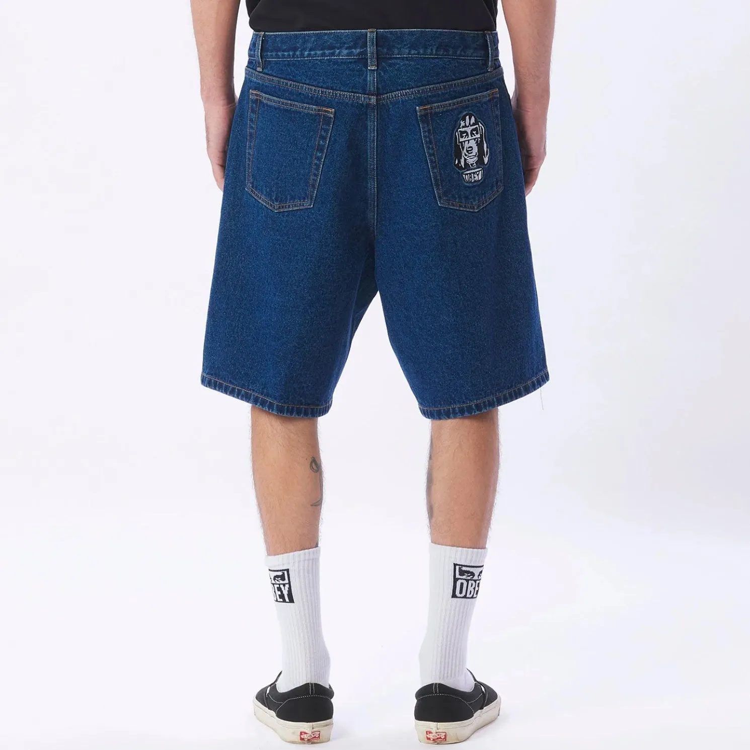 Bigwig Baggy Denim Short Stonewash Indigo