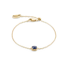 Birthstone September Bracelet Lapis Lazuli Gold