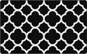 Black and White Quatrefoil | Classroom Rug | Schoolgirl Style