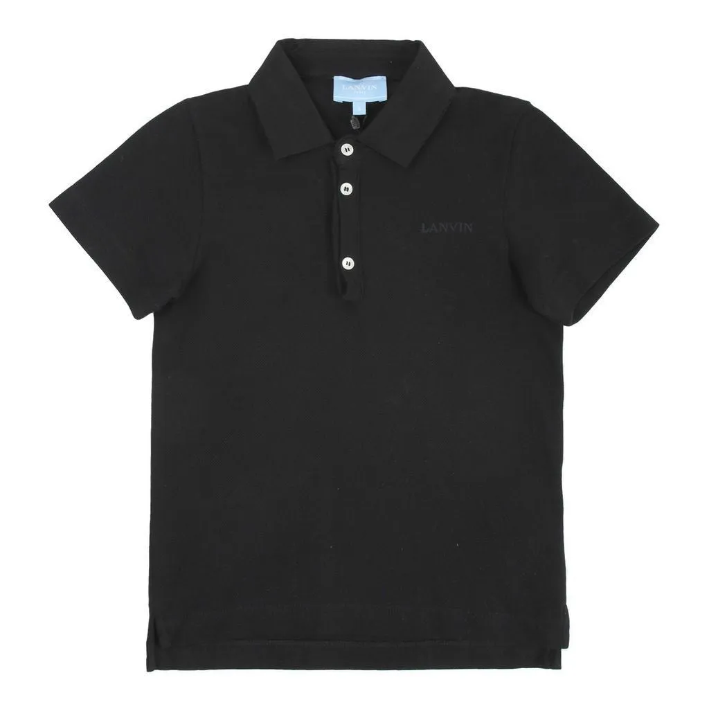 Black Classic Logo Polo