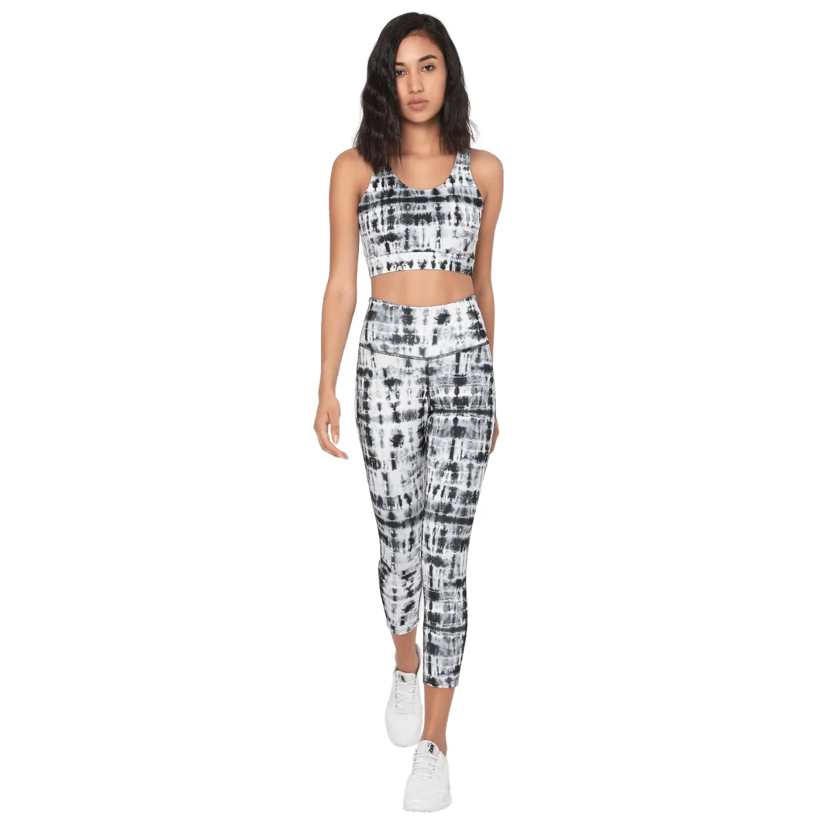 Black Shibori Luxe Crop Top & Leggings