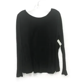 Black Top Long Sleeve By Loft, Size: M