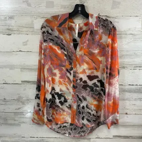 Blouse Long Sleeve By Bellatrix In Black & Orange, Size: M