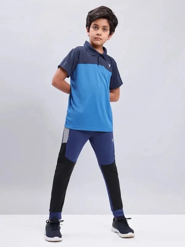 Boys Colorblock Slim Fit Polo T-shirt with TECHNO COOL 