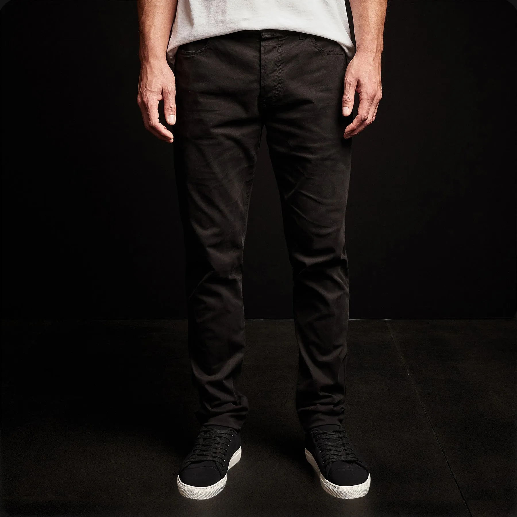 Brushed Twill 5 Pocket Pant - Black