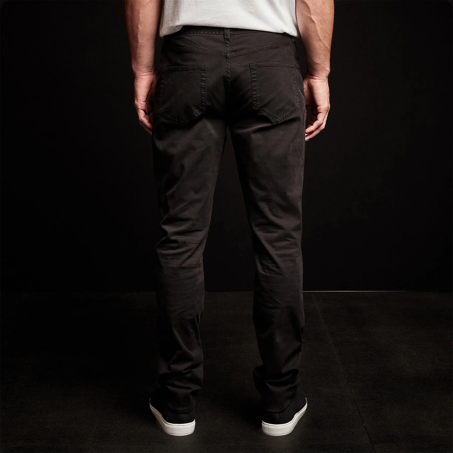 Brushed Twill 5 Pocket Pant - Black