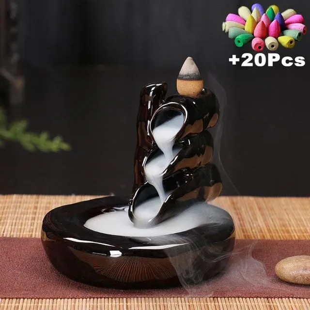 Buddhist Lotus Ceramic Incense Burners