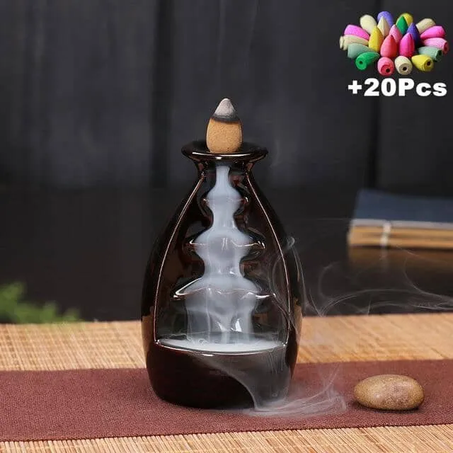 Buddhist Lotus Ceramic Incense Burners