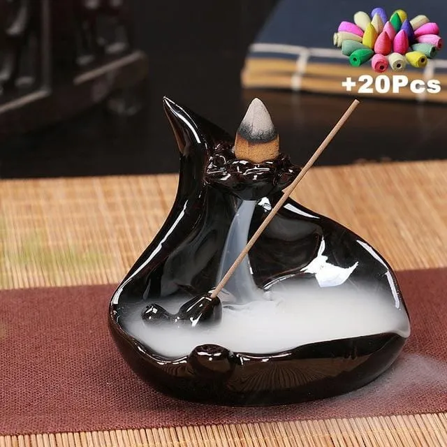 Buddhist Lotus Ceramic Incense Burners