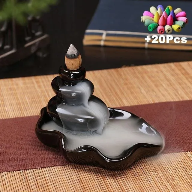 Buddhist Lotus Ceramic Incense Burners