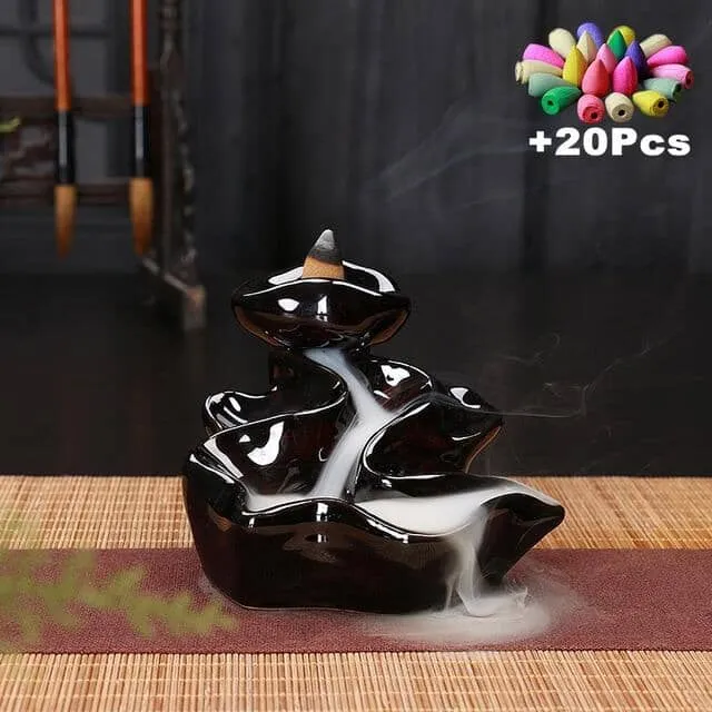 Buddhist Lotus Ceramic Incense Burners