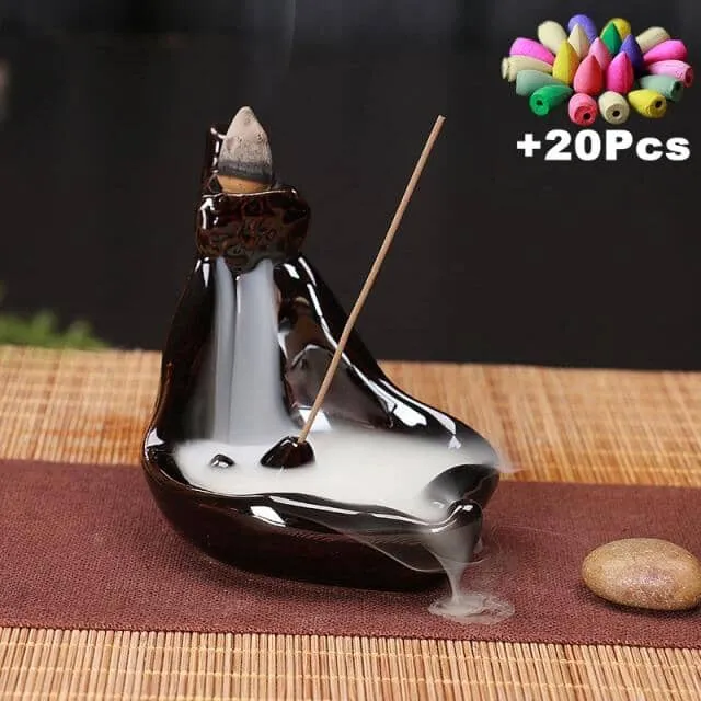 Buddhist Lotus Ceramic Incense Burners