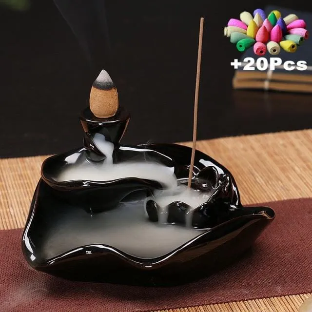 Buddhist Lotus Ceramic Incense Burners