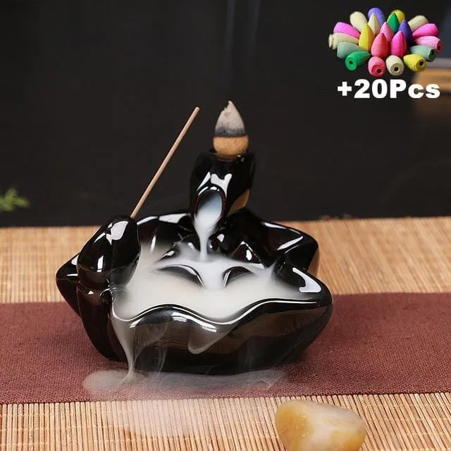 Buddhist Lotus Ceramic Incense Burners