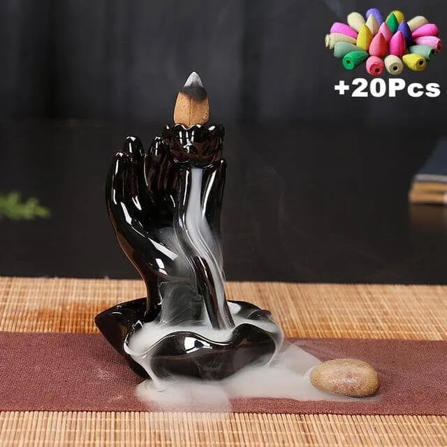 Buddhist Lotus Ceramic Incense Burners