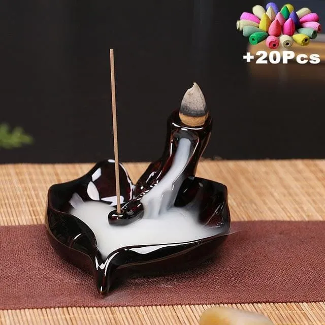 Buddhist Lotus Ceramic Incense Burners