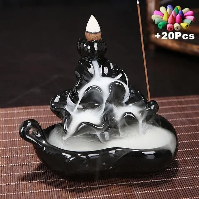 Buddhist Lotus Ceramic Incense Burners