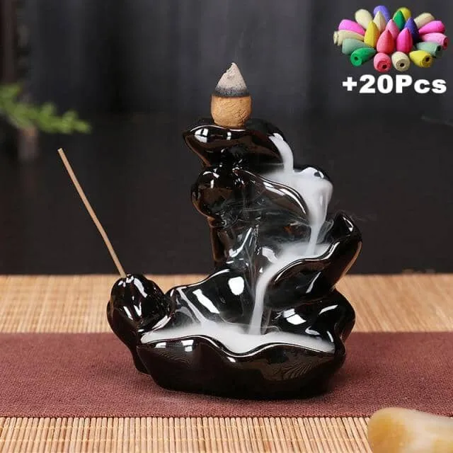 Buddhist Lotus Ceramic Incense Burners