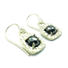 Cabo Hammered Square and Pyrite Earring