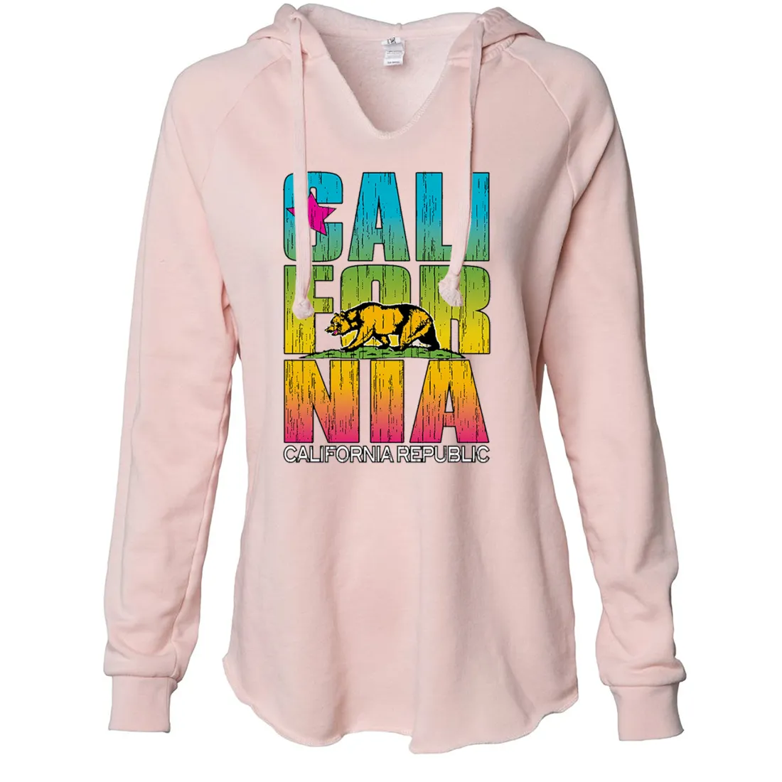 California Republic Neon Retro Bold Women's Soft Hooded Pullover