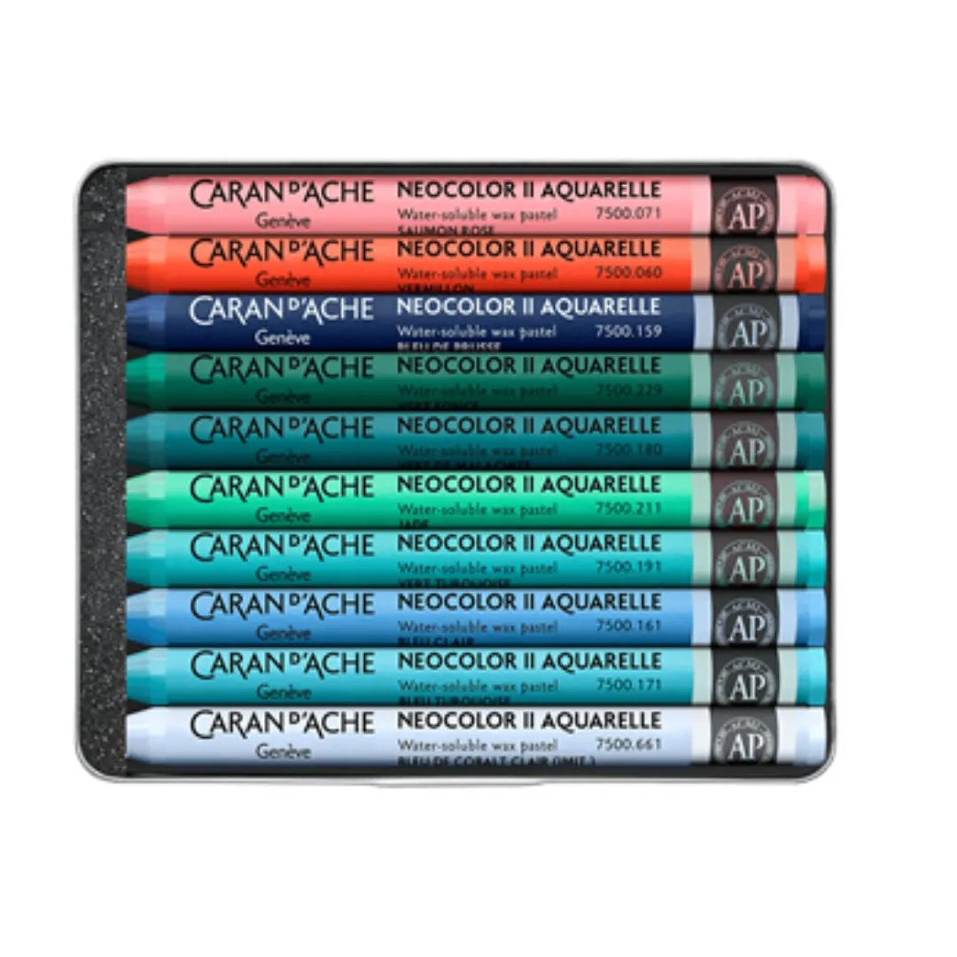 Caran d'ache Neocolor Aquarelle 10 Sh by Beya Rebaï