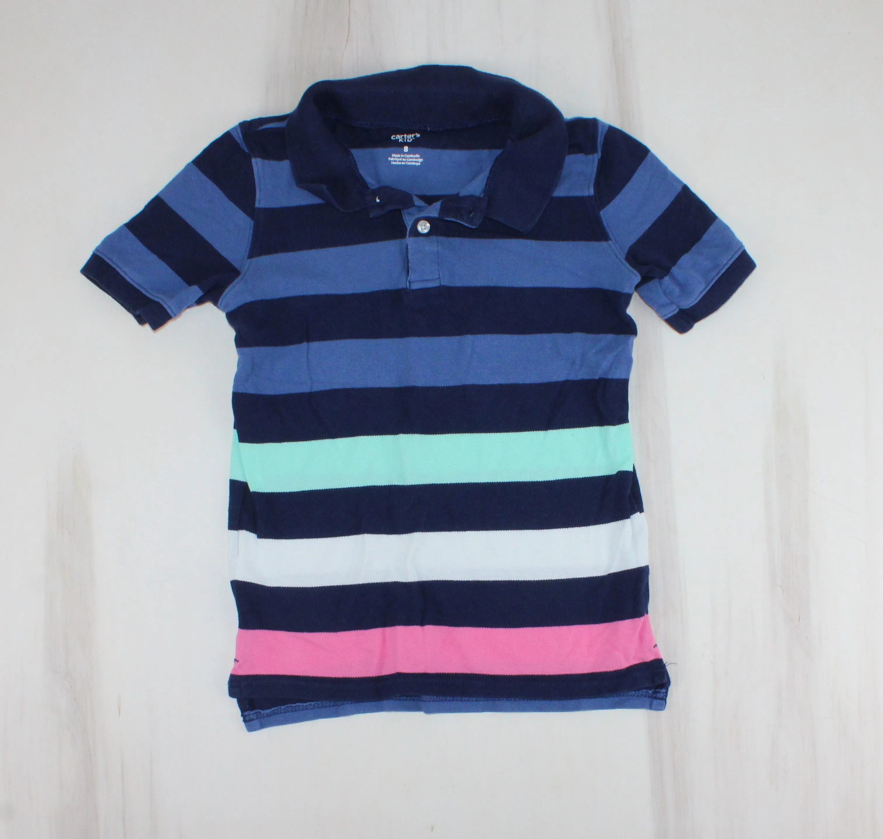 CARTERS STRIPED TOP 8Y EUC