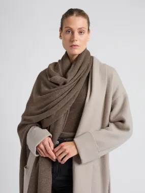 Cashmere scarf "Signature" - Dark toast