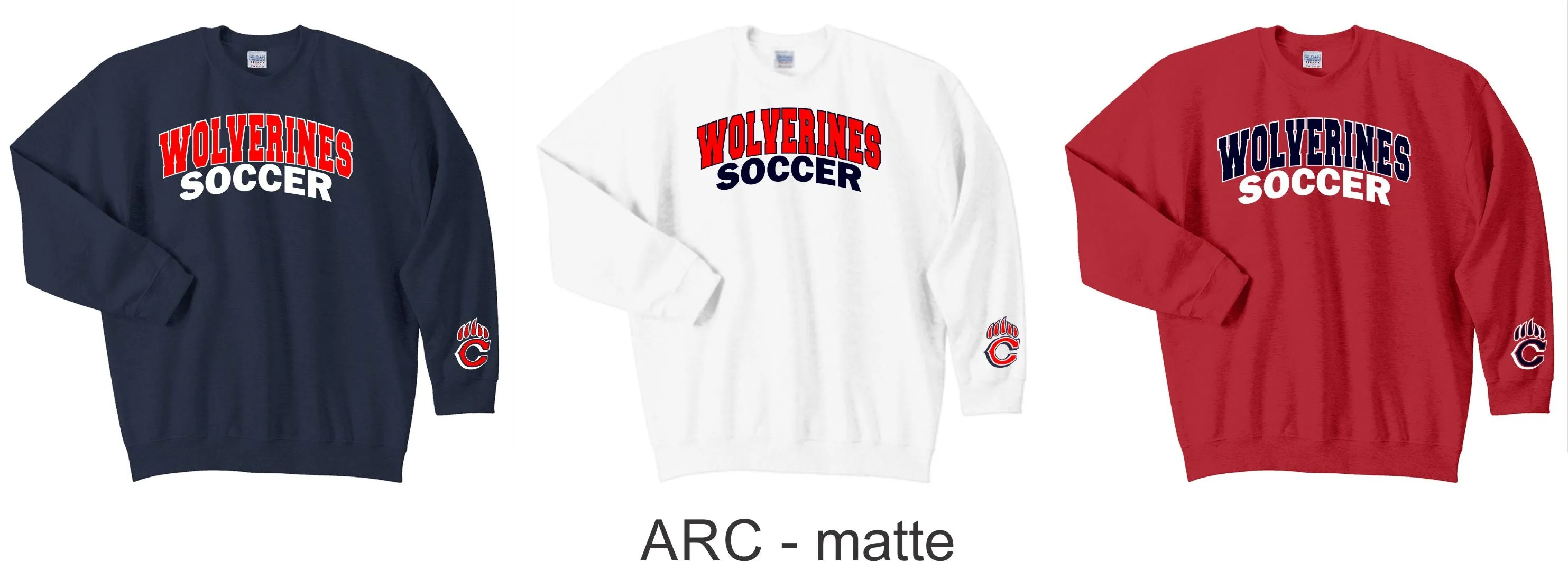 Chap Soccer Crewneck Sweatshirt- 5 designs- matte or glitter