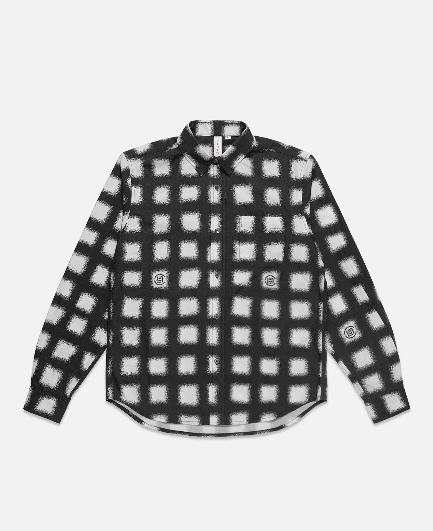 Check All Over Print Shirt (Black)