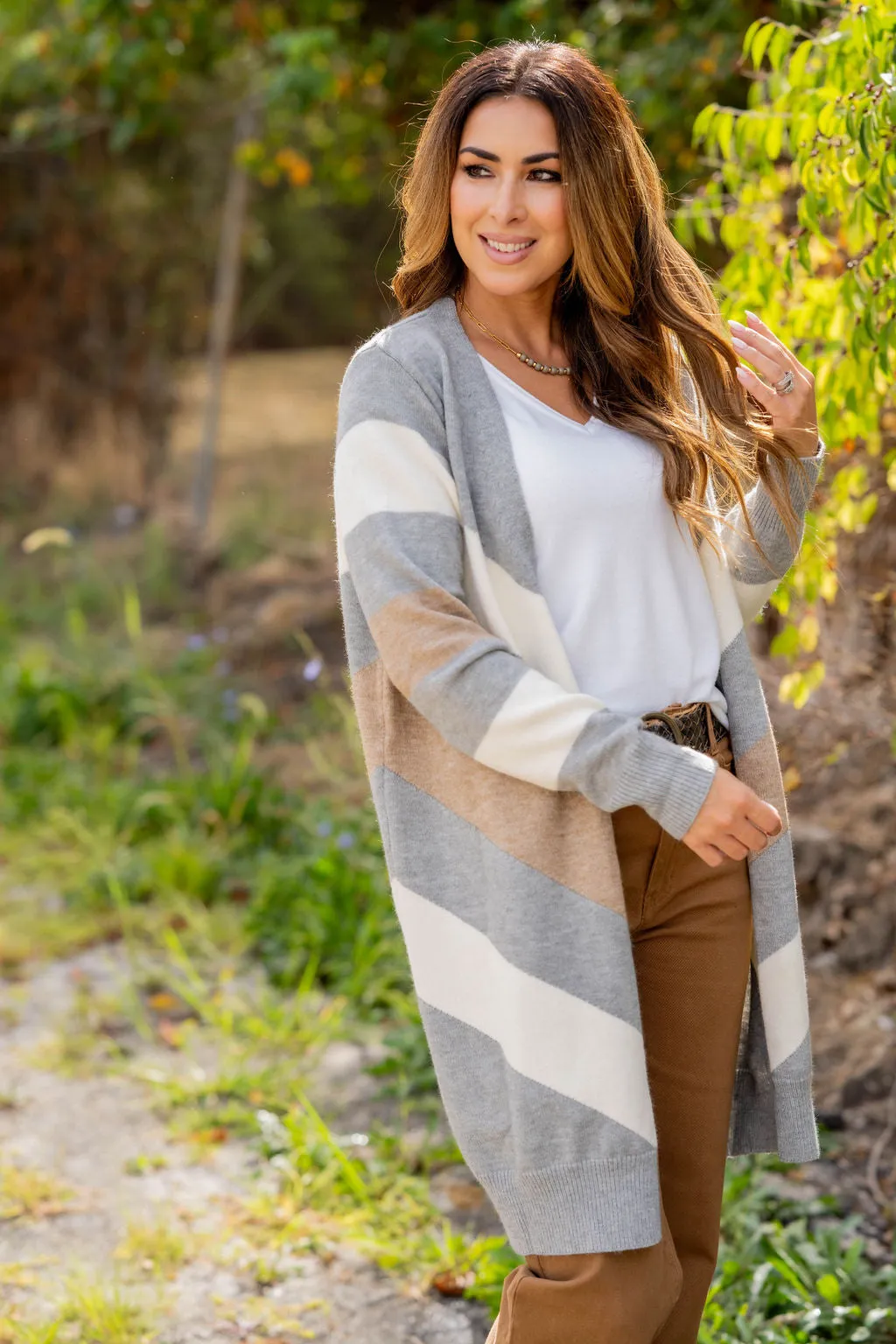 Chevron Tunic Cardigan