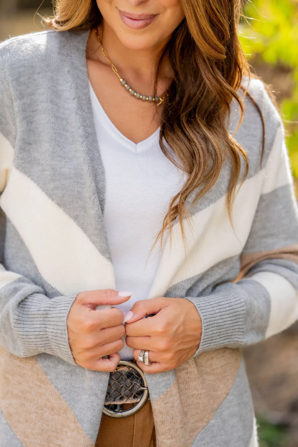 Chevron Tunic Cardigan