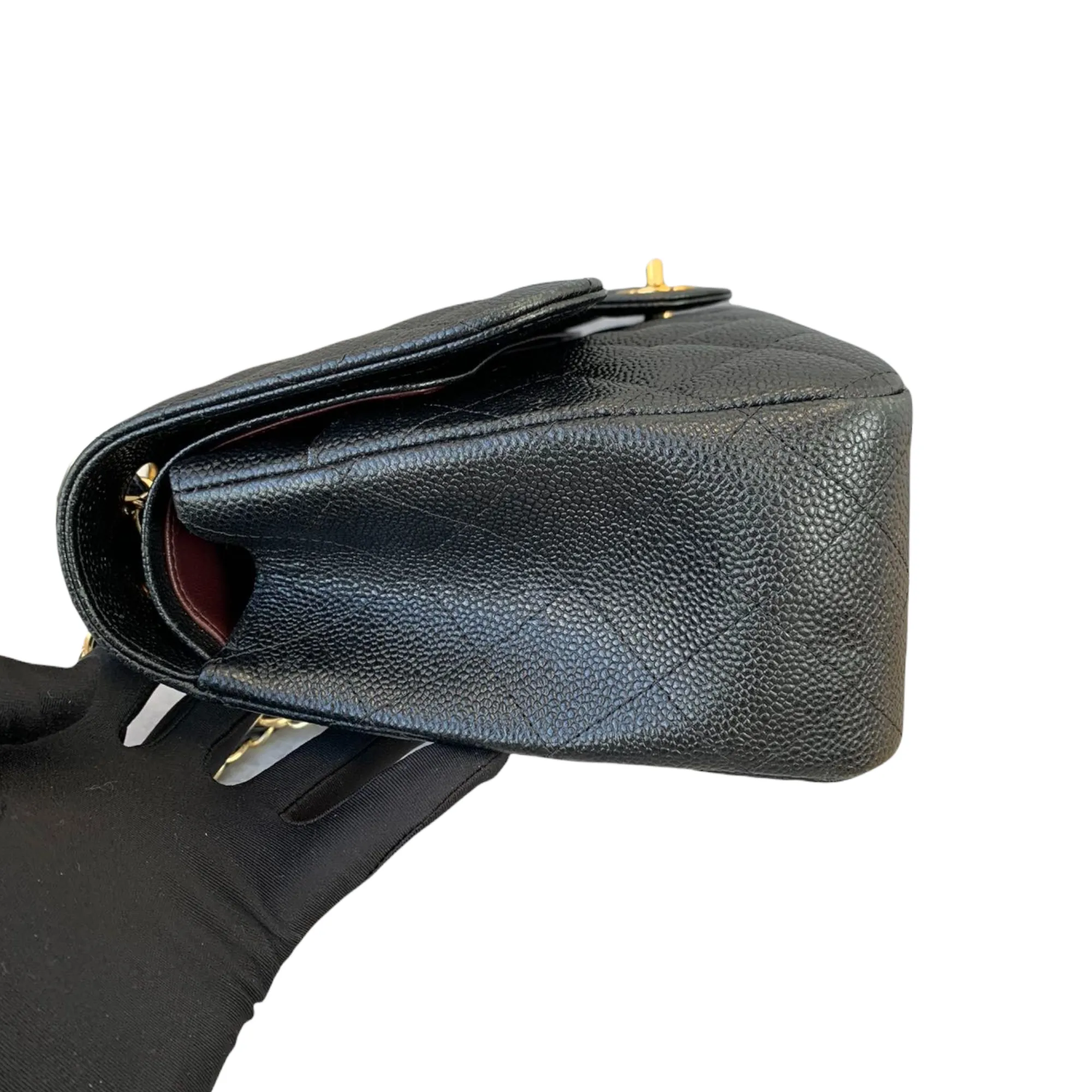 Classic Double Flap Jumbo Black Caviar GHW