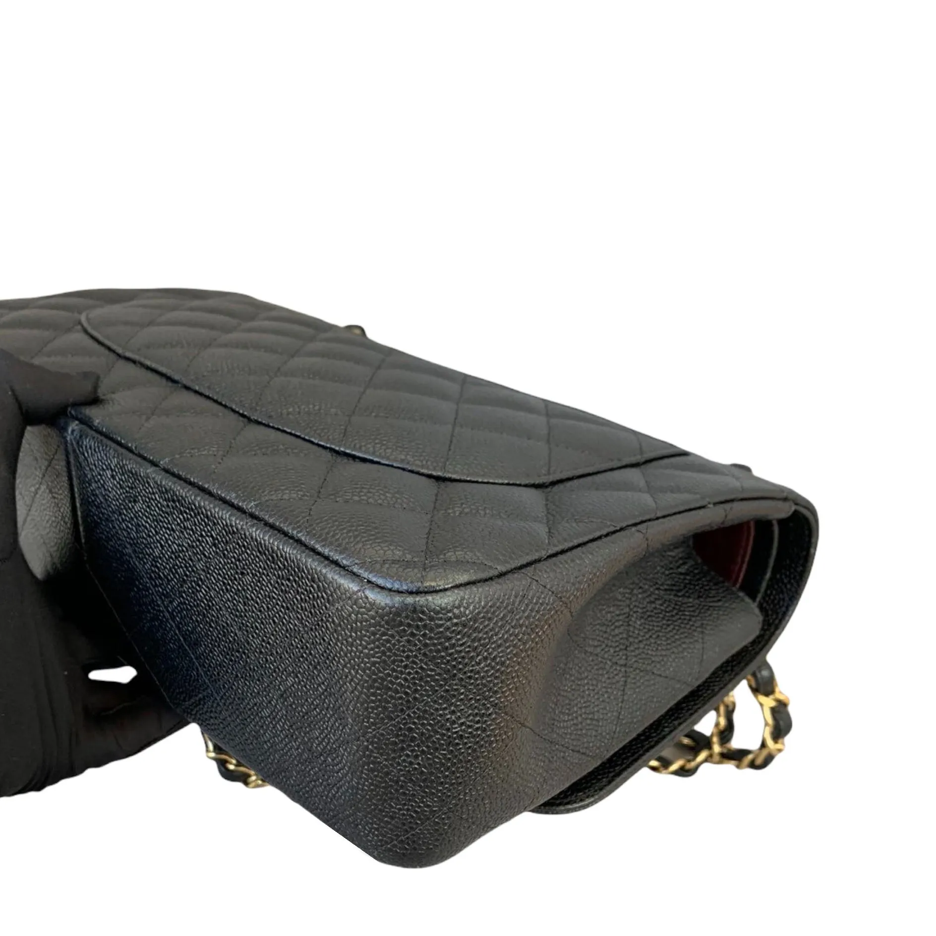 Classic Double Flap Jumbo Black Caviar GHW