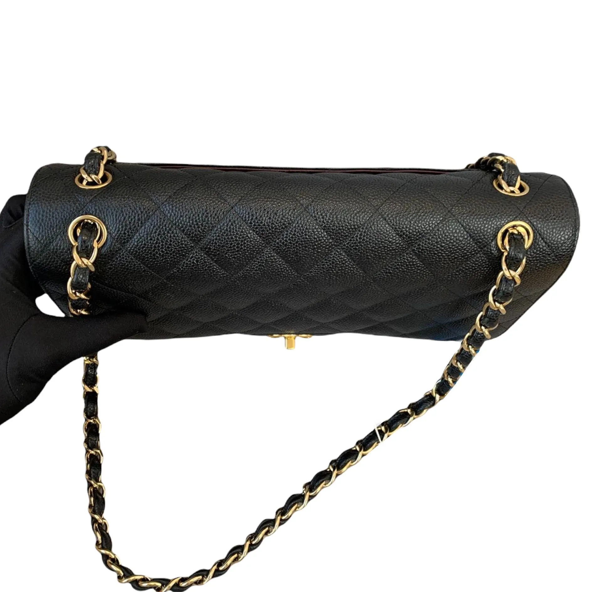 Classic Double Flap Jumbo Black Caviar GHW