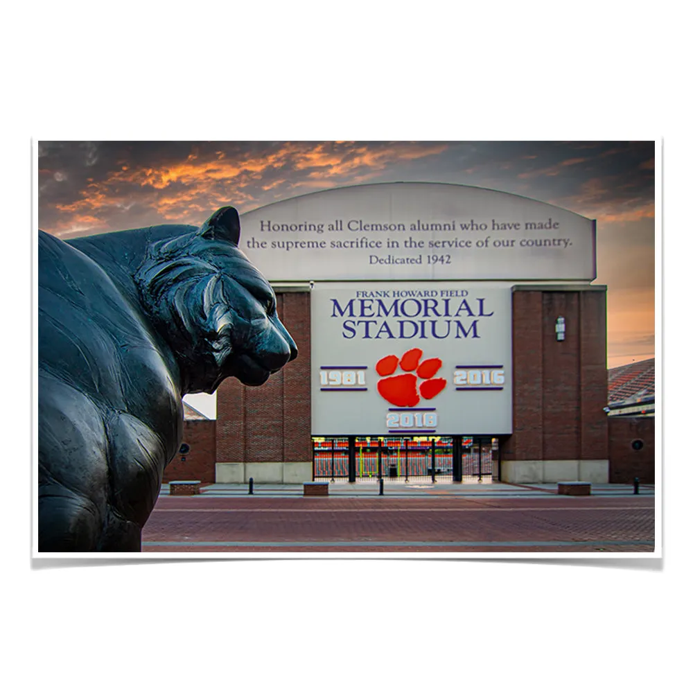 Clemson Tigers - Memorial Stadium Sunset