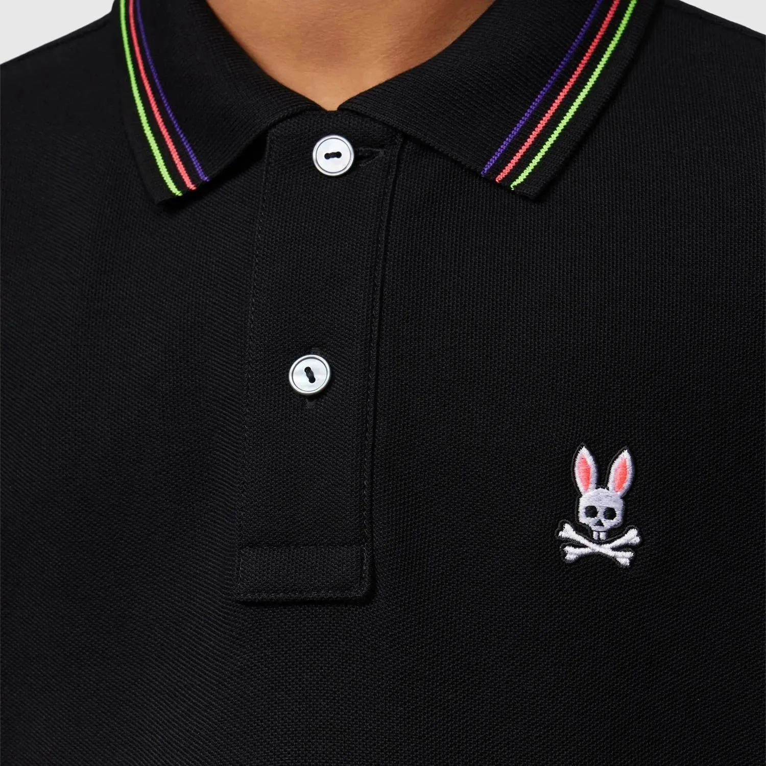 Colton Pique Polo Black - W23