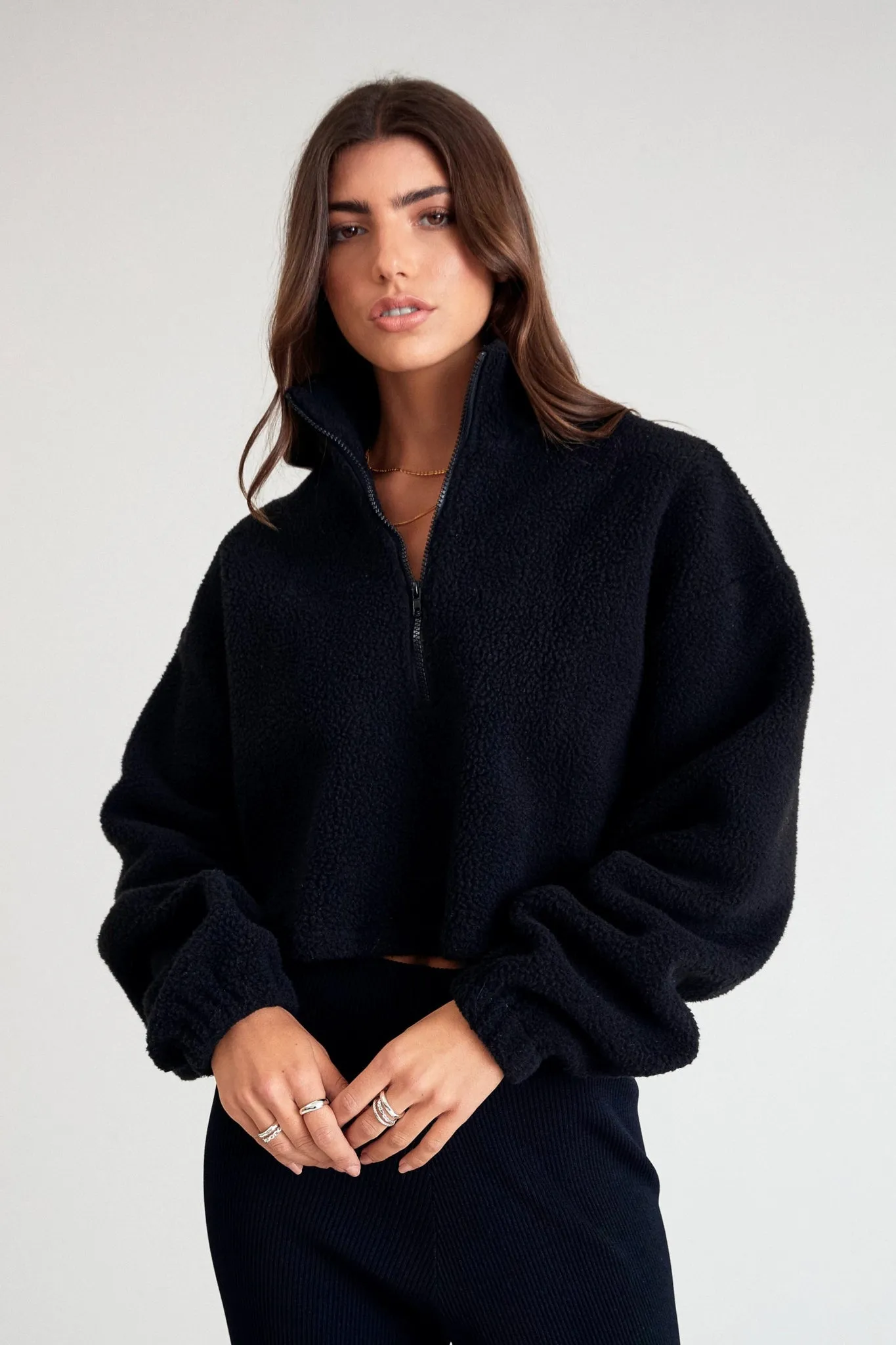 Cosy 1/2 Zip Crop Fleece