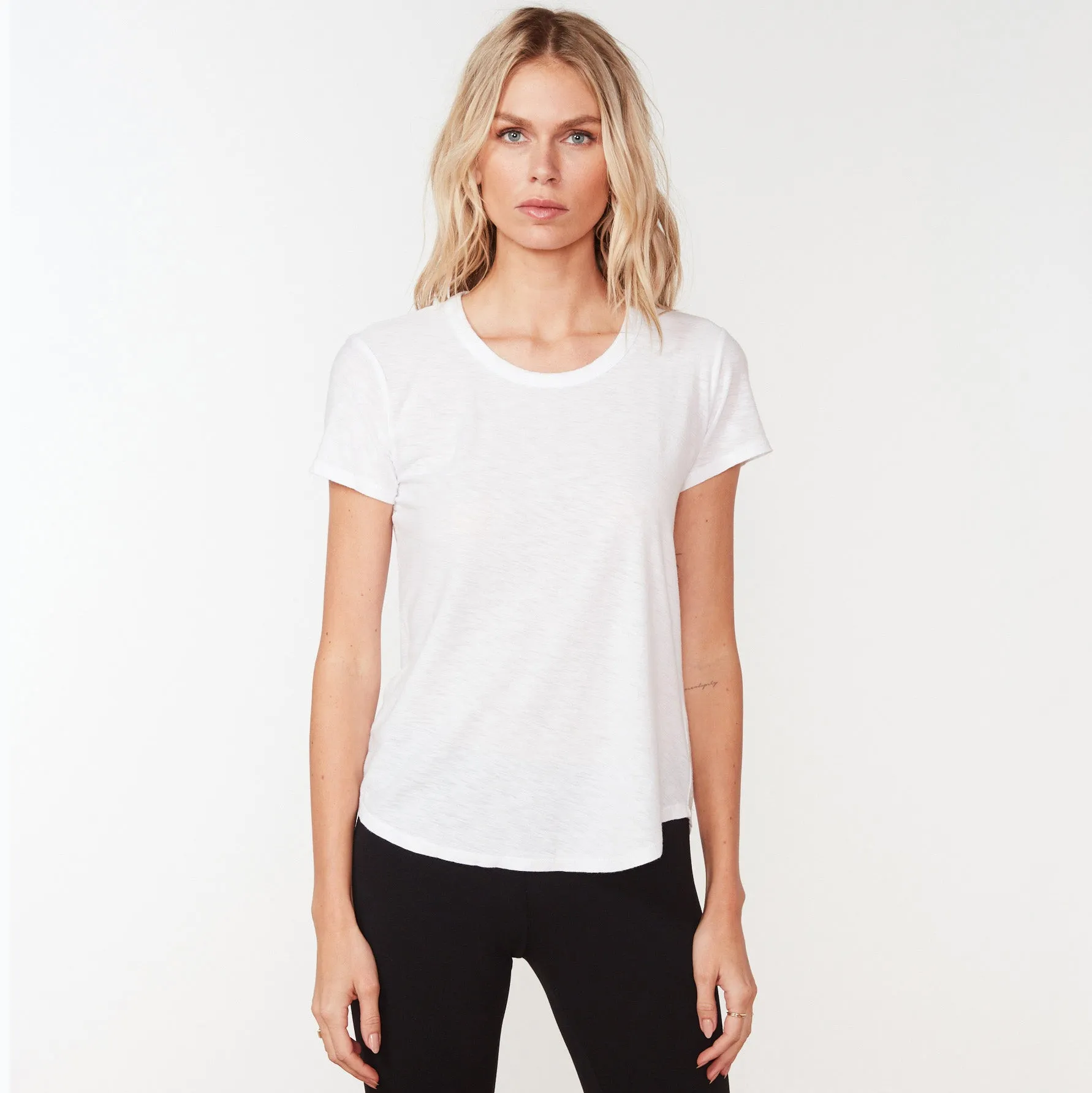 Cotton Crepe Tee - White