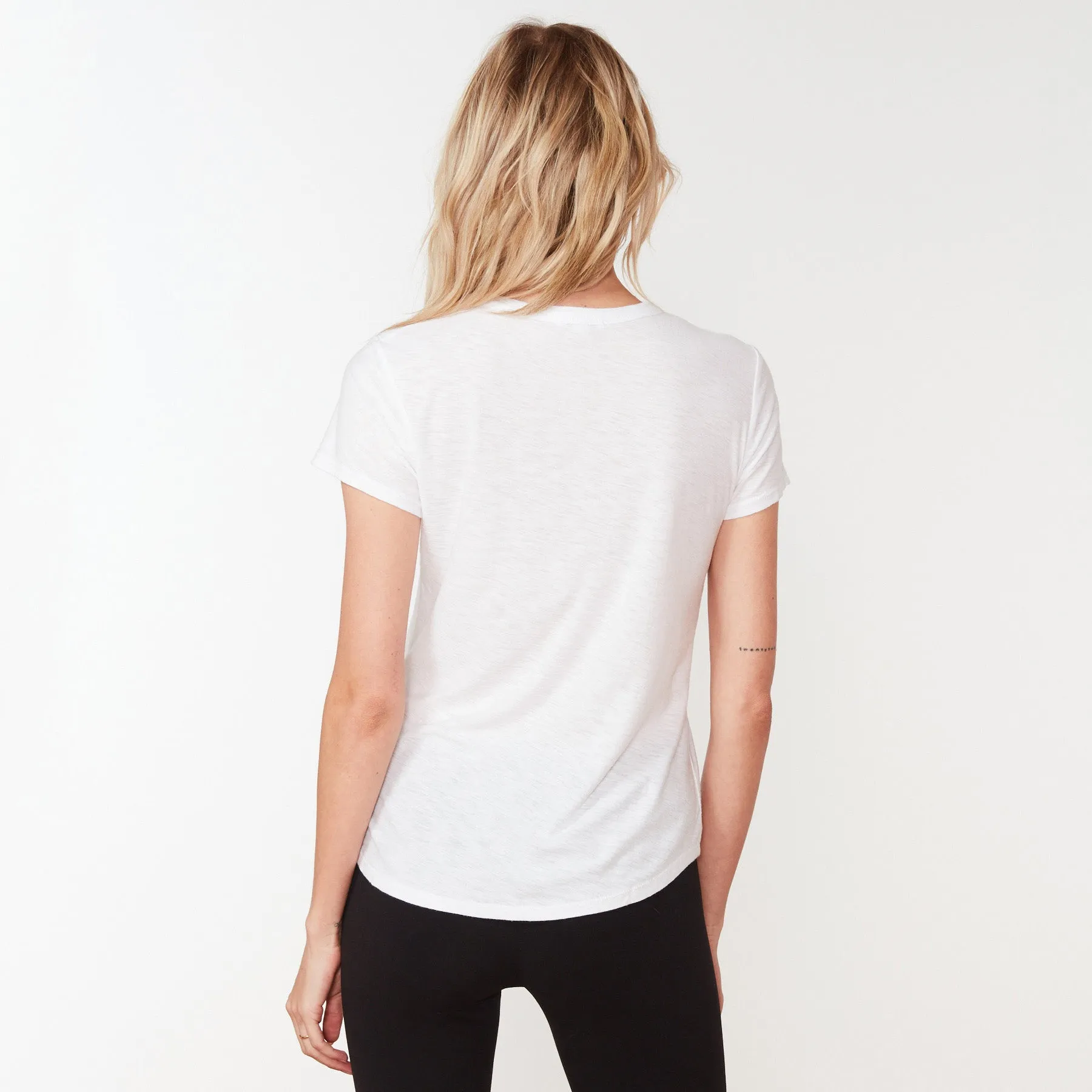 Cotton Crepe Tee - White