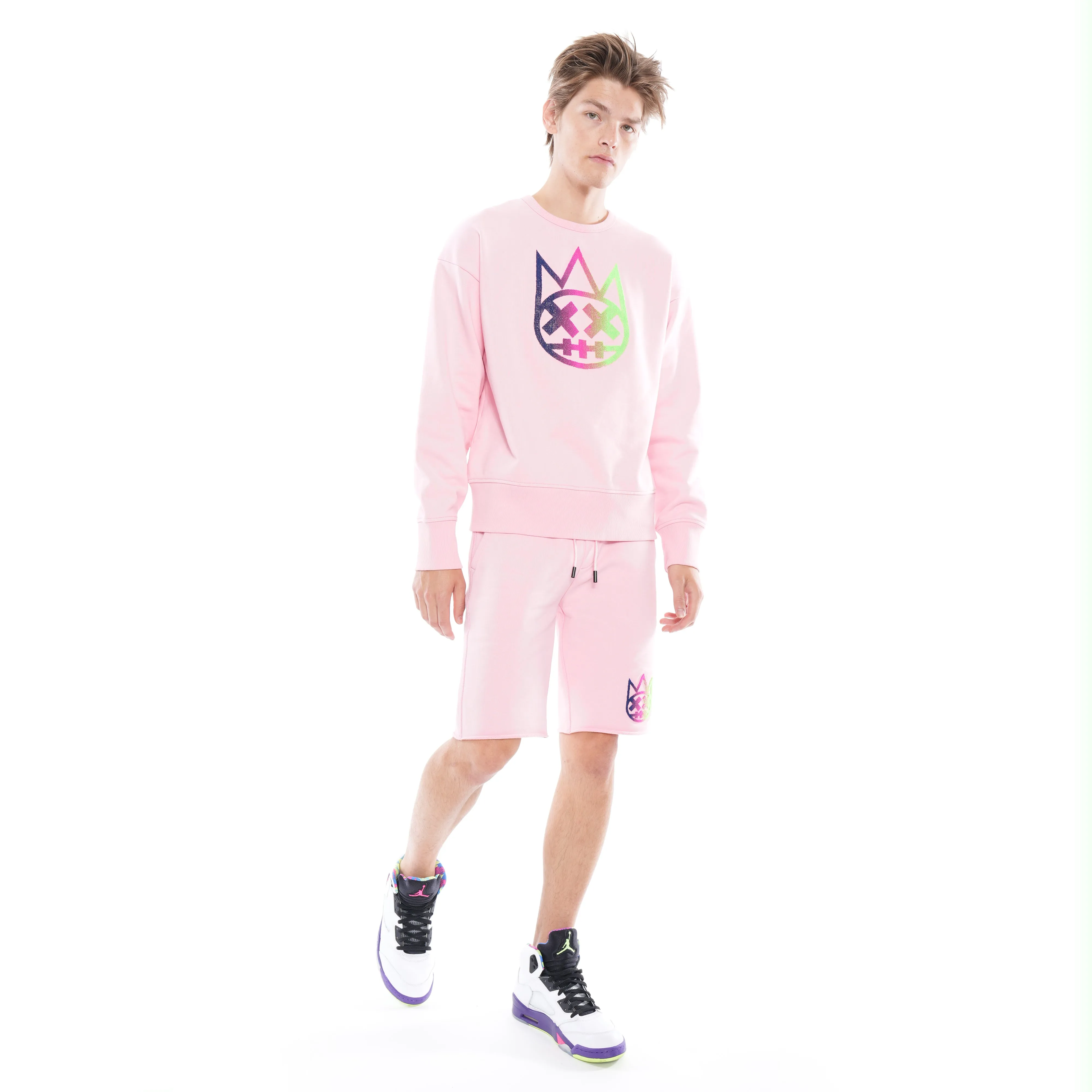 CREW NECK FLEECE IN CANDY PINK